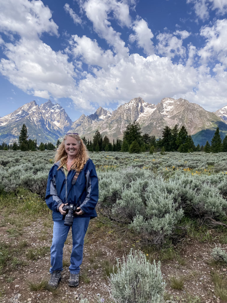 lady photographer in Grand Teton National Park
