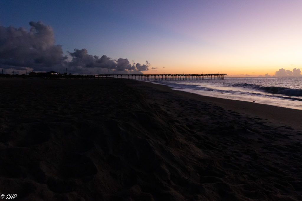 Before sunrise on Avon Beach with pier