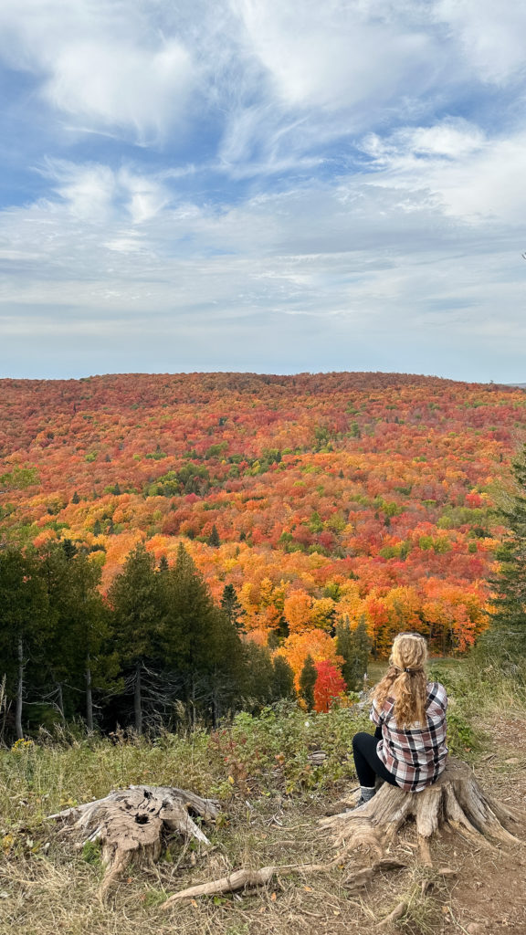 fall color on Lutsen Mountain MN