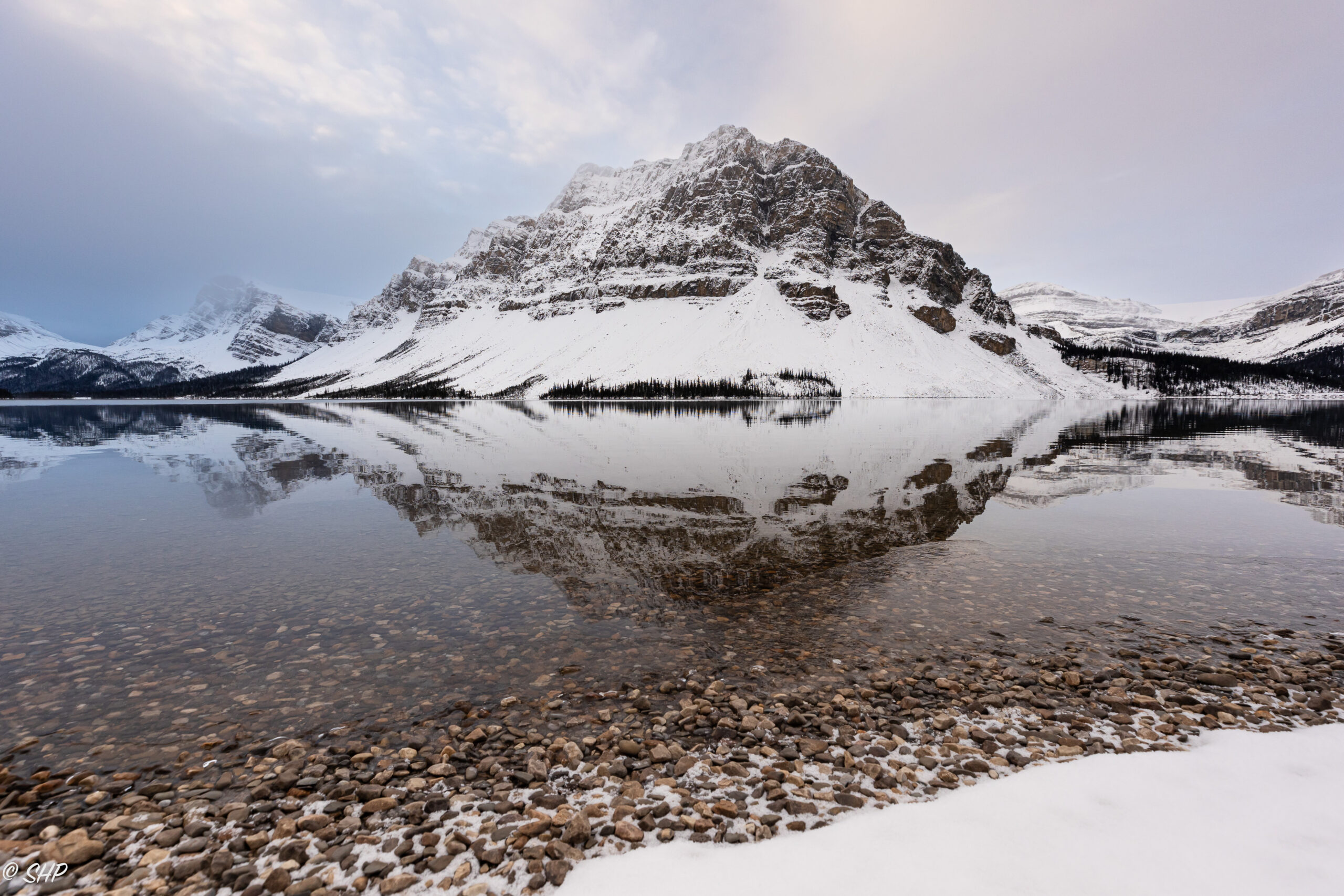 sunrise at Bow Lake Banff NP Canada